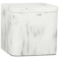 Better Homes & Gardens Faux Marble Covered Jar, White