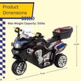 thumbnail image 6 of Battery Powered 3 Wheel Motorcycle Ride On for Kids by Lil' Rider, 6 of 7
