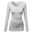 thumbnail image 2 of Emmalise Women's Basic Athletic Fit Tshirt Long Sleeves Round Crew Neck Tee (3Pk White, Olive, Black, Medium), 2 of 4