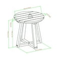 thumbnail image 2 of Modern Slat Back Solid Wood Side Table - Brown, 2 of 6