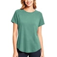 thumbnail image 2 of Maplenight Athletic T Shirts for Women Breathable Mesh Crew Neck Short Sleeve Tees Curved Hem Gym Workout Sport Shirts, 2 of 8
