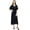 Black, variant on Bimba Women's Rayon Long Kaftan Dress With Pom Pom Designer Chic Maxi Caftan