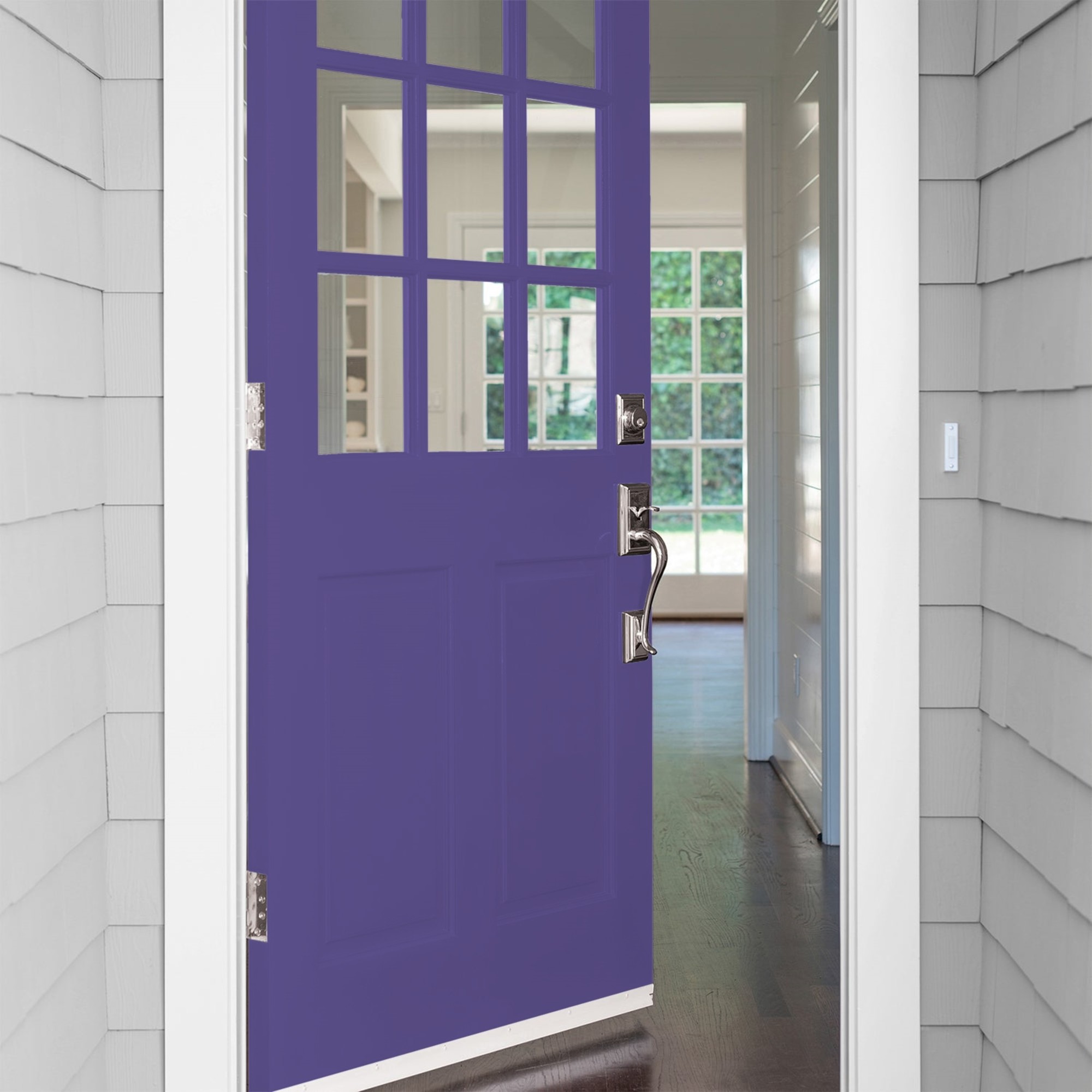 Glidden HEP Eggplant / Purple Satin Exterior Paint with Primer, 1 Quart