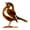 Rusty bird, variant on Vintage Iron Bird Sculpture, Outdoor Garden Decor, Weatherproof Patio Yard Art with Aged Finish