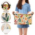 thumbnail image 5 of Yayeee Foldable Storage Basket for Shelves with Handles Set of 2 Waterproof Cloth Bins, Orange Leaves, 5 of 7