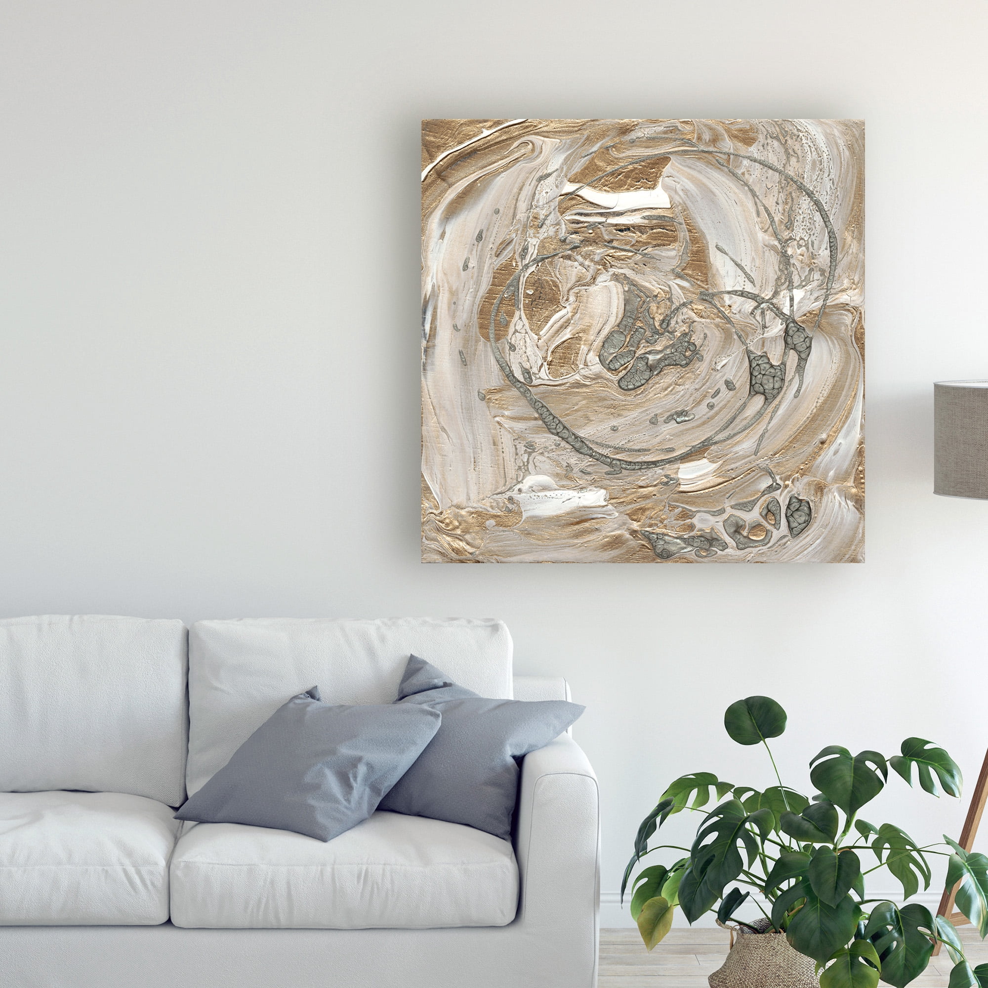 Trademark Fine Art 'Silver And Gold I' Canvas Art by Alicia Ludwig
