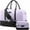 purple, variant on Realer Canvas Weekender Bag, Women Overnight Bag Hospital Carry-on Bag Travel Duffel Tote with Separate Shoes Compartment -Larger & Waterproof