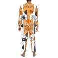 thumbnail image 5 of Kll Funny Cats Sleepwear Mens Flannel Pajamas,Long Cotton Pj Set, 5 of 9