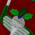 thumbnail image 4 of Northlight 20" Red Velveteen Golf Themed Christmas Stocking with White Embroidered Cuff, 4 of 7