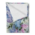 thumbnail image 2 of Mauve Soft Flannel Fleece Blanket, Various Mix Hyacinth Garden with Flowers and Leaf Branches Summer Botanic Plants, Cozy Plush for Indoor and Outdoor Use, 70" x 90", Lilac Fuchsia, by Ambesonne, 2 of 5