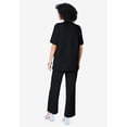 thumbnail image 2 of Roaman's Women's Plus Size French Terry Cropped Pant Set, 2 of 3