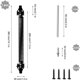 thumbnail image 2 of 36cm Adjustable Spring Door Closer, Automatic Door Closer, Door Spring with 2 Screws, for Garden Door, Wooden Gate and Farm Fences (36 x 3.9 x 3.9 cm), 2 of 4