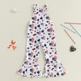thumbnail image 4 of Ruyang Kids 4th of July Jumpsuit USA Clothes Toddler Baby American Flag Spaghetti Strap Romper Boys Girls Independence Day Sets, 4 of 6