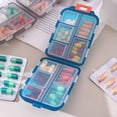 thumbnail image 6 of Travel Pill Organizer Box, 10 Compartments Portable Mini Pill Case, Daily Medication Organizer Storage Pill Container for Pocket(Blue), 6 of 8