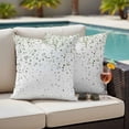 thumbnail image 4 of Sage Green Polka Dot Outdoor Waterproof Pillow Covers, Abstract Modern Art Dots Watercolor Decorative Square Throw Pillowcase Sofa Cushion Sham for Patio/Couch/Chair, 16"x16" 2 Pack, 4 of 8