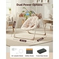 thumbnail image 5 of Tiny Marvels Deluxe Cozy Portable Baby Swings for Infants,Adaptable Speed,Music,Removable-Toy-Bar,Age 0-9 Months(Sand Checker), 5 of 10