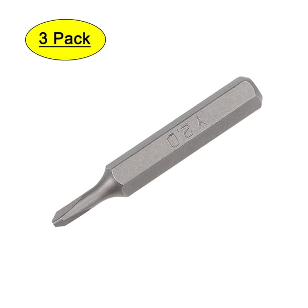 Unique Bargains 5/32" Hex Shank 1.1" Length Y2.0 Magnetic Screwdriver Bit S2 Steel 3 Pack