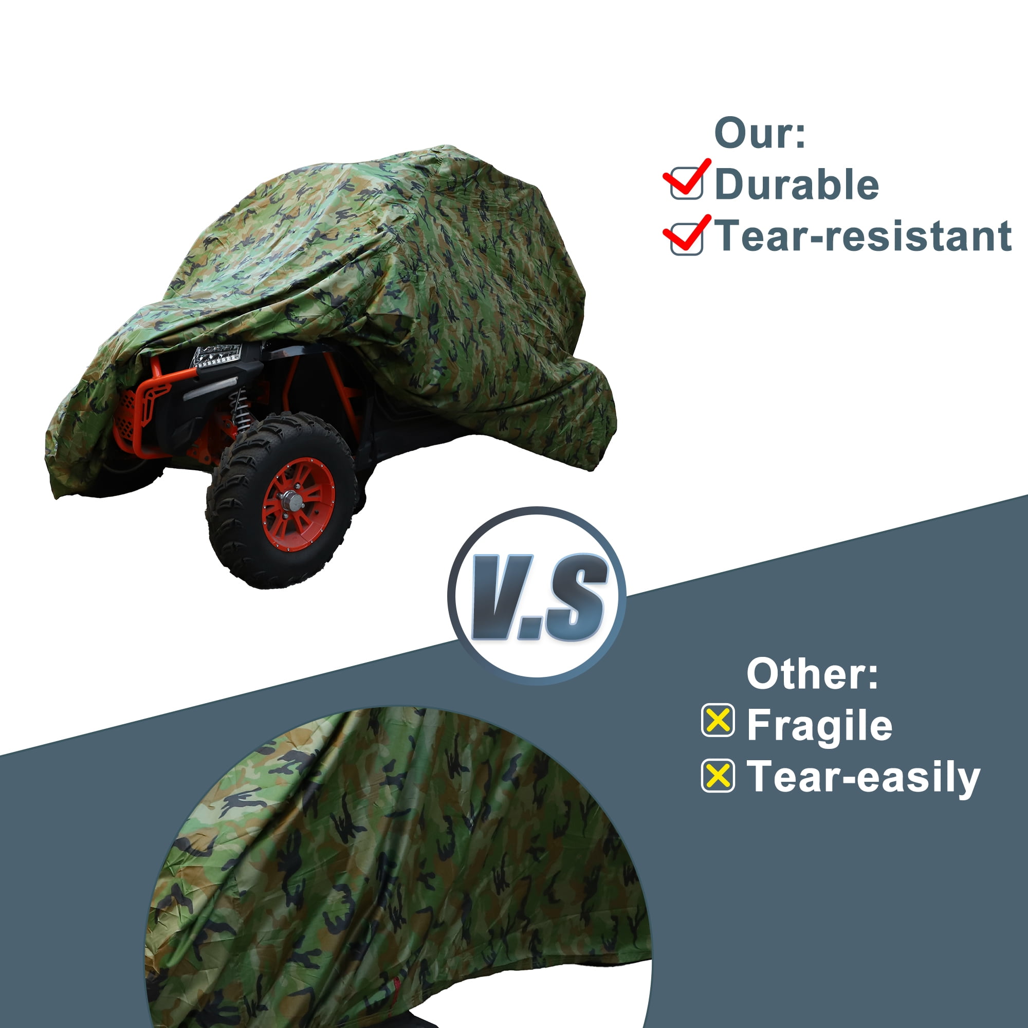 Unique Bargains UTV 210D Waterproof Full Cover for Honda Pioneer 2-3 Seater Camouflage