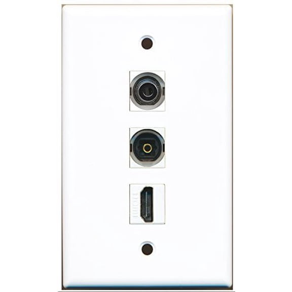 RiteAV - 1 Port HDMI and 1 Port Toslink and 1 Port 3.5mm Wall Plate