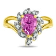 thumbnail image 2 of Star K � Pear Shape 8x6 Created Pink Sapphire Halo Split Shank Ring, 2 of 9