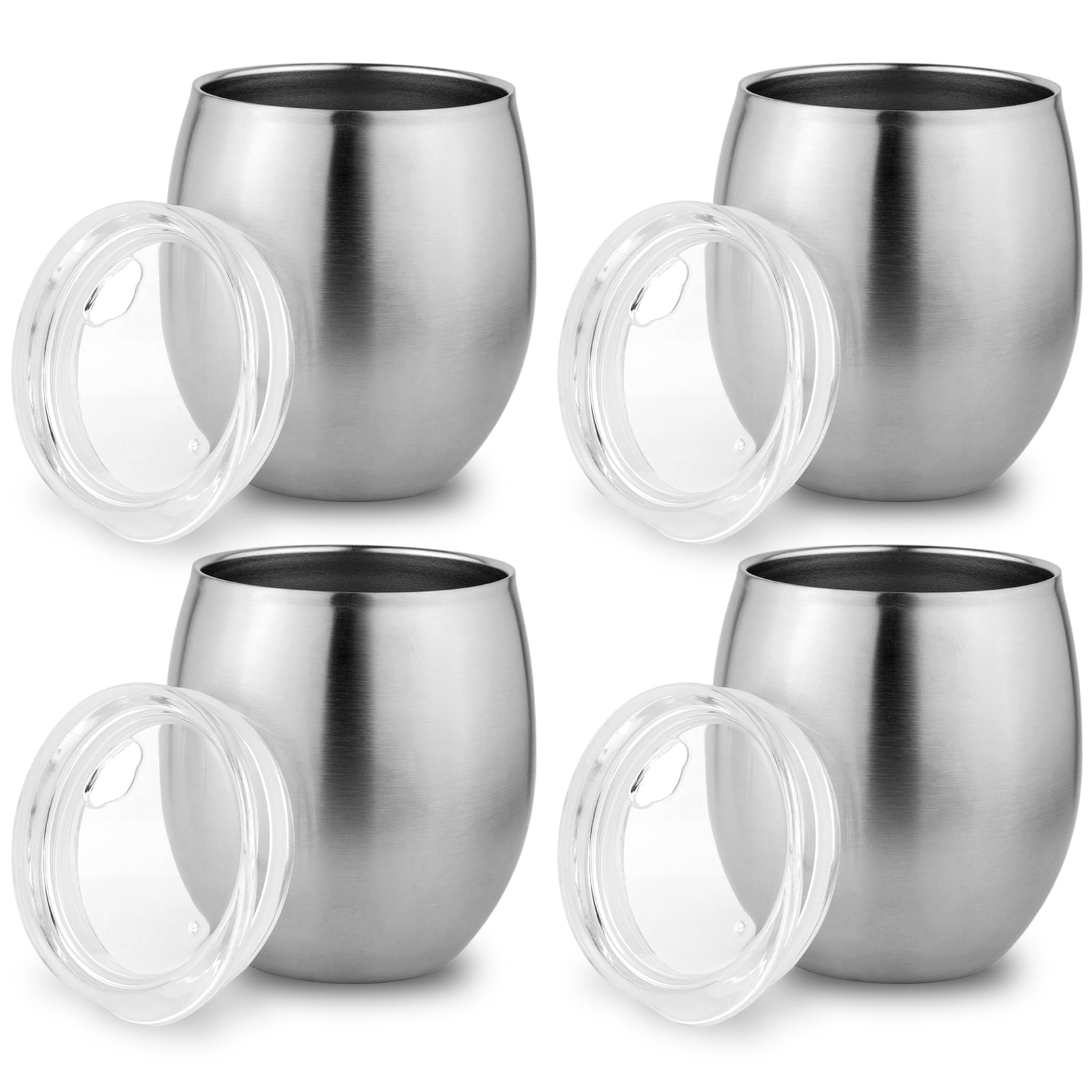 Buy Set Of 4 Stainless Steel Small Tumbler With Lid Double Wall Vacuum Insulated Mug For Hot