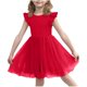 thumbnail image 1 of Vestido de Verano de Manga Corta Moda Primavera Y Verano Manga Corta Cuello Redondo Falda de la Princesa Ruffle para Diario, Viajes, Hogar, Vacaciones, Fiesta de Cumpleaños, 1 of 7