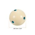 thumbnail image 2 of Unique Bargains 2 1/4' Pro Cup Billiard Cue Ball Pool Ball with Blue 6 Dots for Training Beige 2 Pack, 2 of 5