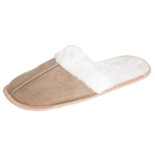 Slumberzzz Womens//Ladies Faux-Suede Slider Slippers SL657