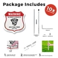 thumbnail image 3 of Warning This Property is Protected by Glen Of Imaal Terrier (10 Pack) 12 inch X 12 inch Shield Shaped Commercial Grade Plastic Signs with Aluminum Mounting Stakes Weather Resistant Made, 3 of 8