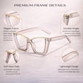 thumbnail image 4 of 2 Pack Blue Light Blocking Glasses Women Men Cat Eye Frame Computer Laptop Gaming Office, 4 of 7