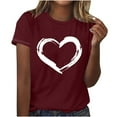 thumbnail image 3 of BLVB Valentines Shirts for Women Trendy Short Sleeve Tee Tops Cute Heart Graphic T Shirts Valentines Gifts for Her, 3 of 4