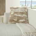 thumbnail image 4 of Nourison Faux Fur 20” x 20” Decorative Pillow Beige, Cozy Faux Angora Rabbit, 4 of 5
