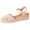 Pink, variant on Espadrilles Wedge Sandals for Women Platform Closed Toe Slip on Shoes Ankle Strap Buckle Lace Casual Summer Wedge Heels Orange Size 7