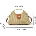 thumbnail image 4 of HLSOHJP Straw Crossbody Bag for Women Hand Woven Rattan Beach Handbag Shoulder Bags Purse for Travel Vacation, 4 of 9