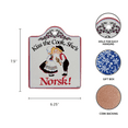 thumbnail image 3 of "NRSK Ceramic Multicolor Cheeseboard with Cork Backing: Norsk ", 3 of 4