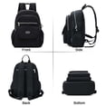 thumbnail image 3 of BadPiggies Nylon Backpack for Women & Men, Waterproof Small Daypack Purse Multi-Pockets Versatile Travel Bag - Black, 3 of 10