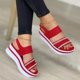 thumbnail image 1 of Sandalias de plataforma para mujer, sandalias planas con punta abierta de verano a la moda, sandalias de playa con hebilla de plataforma, zapatos informales para mujer, WomenSandals37 Gao Jinjia LED, 1 of 2