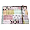 thumbnail image 2 of Marusthali Indian Silk Patchwork Kantha Quilts Handmade Queen Quilt Indian Silk Sari Kantha Quilted Quilt Cover Old Bohemian Vintage Patola Quilt, 2 of 9