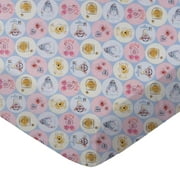 SheetWorld Fitted 100% Cotton Percale Play Yard Sheet Fits BabyBjorn Travel Crib Light 24 x 42, Pooh & Friends Circles