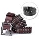 thumbnail image 2 of Men Genuine Leather Belt Spike Rivet Studded Fashion Punk Hop Waistband Cowhide Leather Belt Unisex Jeans Accessories, 2 of 5