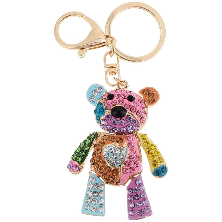 Stainless Steel Lovely Activities Bear Metal Key Chain Teddy Bear Key Ring  ~Cute Gift