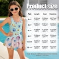 thumbnail image 6 of Uorisanigo Girls Swimsuits Merimaid Scale and Shell Size 12-13 Back Strap Bathing Suit Skirted Polyester and Spandex Fabric Beach Swimwear, Merimaid Scale Print, 6 of 6