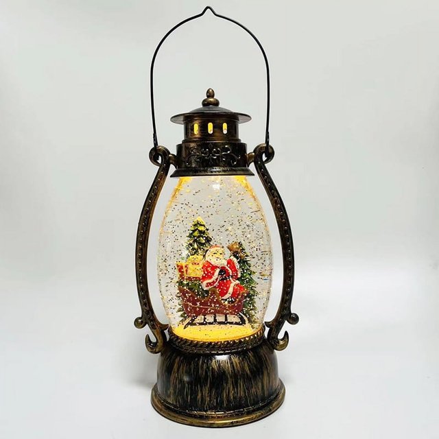 2024 Venta caliente Decoración de Navidad Regalos Artesanía Lámpara de música de plástico Globo de nieve de Navidad Linterna de agua