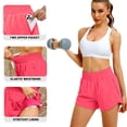 thumbnail image 5 of Rosvigor Womens Athletic Shorts High Waisted Running Shorts Gym Workout Shorts with Pockets, 5 of 7