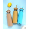 thumbnail image 7 of 28oz Glass Tumbler Glass Water Bottle Straw Silicone Protective Sleeve Bamboo Lid - BPA Free, 7 of 7