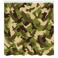 thumbnail image 3 of Ambesonne Eagle Shower Curtain, Open Wings Camouflage, 69"Wx75"L, Dark Brown Army Green, 3 of 3