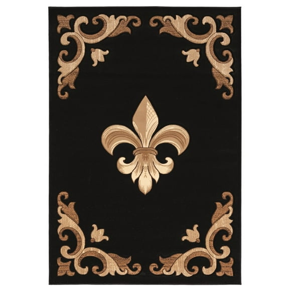 United Weavers Bristol Barnsley Black Runner Rug
