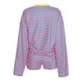thumbnail image 5 of WAYUTE Short Sets Women 2 Piece Outfits Casual Loose Fit Striped Long Sleeve Pullover and Shorts Comfortable Summer Relaxed Outdoor Wear, 5 of 7