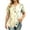 *1-Yellow, variant on VBVC Women's Floral Print Henley Blouse , Ladies' V-Neck Short Sleeve Summer Top , Boho Tropical Vacation Shirts For Women,Black,S-3XL
