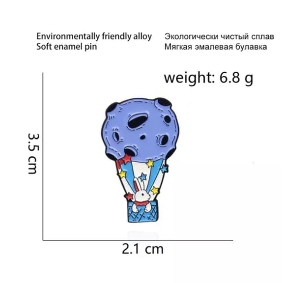 GKNET Gothic Halloween Pin Brooch Moon Skull Black Cat Punk Pins Animal Gifts Jewelry-116